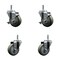 Service Caster 3.5'' Gray Poly Wheel Swivel 7/16'' Grip Ring Stem Caster Set 2 Brakes, 4PK SCC-GR20S3514-PPUB-TLB-716138-2-S-2 - alternate 1